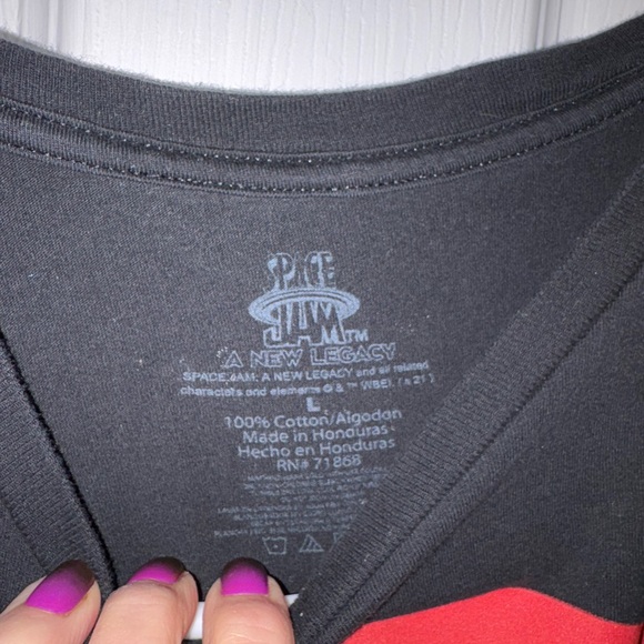 Space Jam Tune Squad Graphic Tee Bugs Bunny Taz Black L - Picture 3 of 4